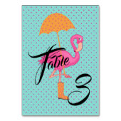 BABY & CO Lasse Flamingo Dusche Party Tischnummer (Rückseite)