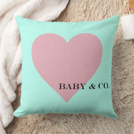BABY & CO Personalisiert Pink & Mint Blue Baby Dek Kissen