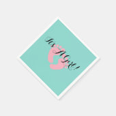 BABY CO Pink Blue Es ist ein Party für weibliche G Serviette (Ecke)