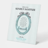 Baby & Co Sanitize Station Table Sign Sockelschild (Vorderseite)