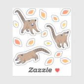 Baby Coatis Aufkleber (Blatt)