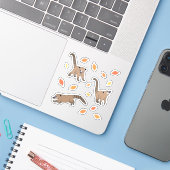 Baby Coatis Aufkleber (Laptop mit iPhone)