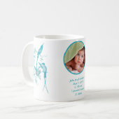 Baby COFFE TASSE Baby Foto Wichtige Geburtsdaten (Vorderseite Links)