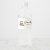 Baby Coffee Baby Dusche Wasserflaschenetikett (Vorderseite)