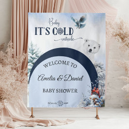 Baby Cold Outdoor Bear Winter Moderne Babydusche Wandteppich