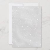 Baby Cold Outdoor Glitzer Snowflakes Boy Dusche Einladung (Rückseite)