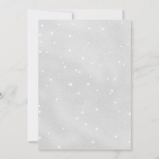 Baby Cold Outdoor Glitzer Snowflakes Boy Dusche Einladung (Rückseite)