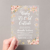 Baby Cold Outdoor Pink Winter Girl Babydusche Acryleinladungen (Insitu (Handheld))