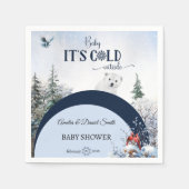 Baby Cold Outdoor Snowy Bear Bird Baby Dusche Serviette (Vorderseite)