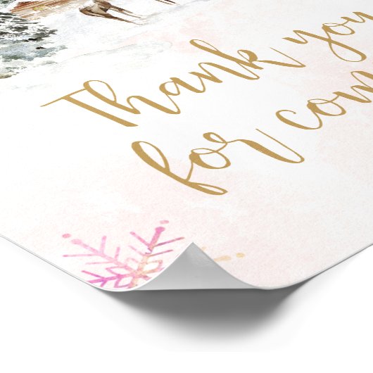 Baby Cold Outside Girl Winter Vielen Dank für Ihr  Poster (Ecke)