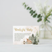 Baby Cold Outside Rustic Deer Winter Baby Shower E Begleitkarte (Stehend Vorderseite)