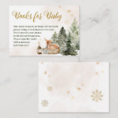Baby Cold Outside Rustic Deer Winter Baby Shower E Begleitkarte (Vorne/Hinten)