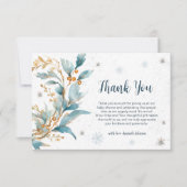 Baby Cold Outside Winter Baby Shower Thank You (Vorderseite)