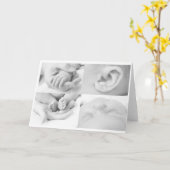 Baby Collage Grußkarte Karte (Gelbe Blume)