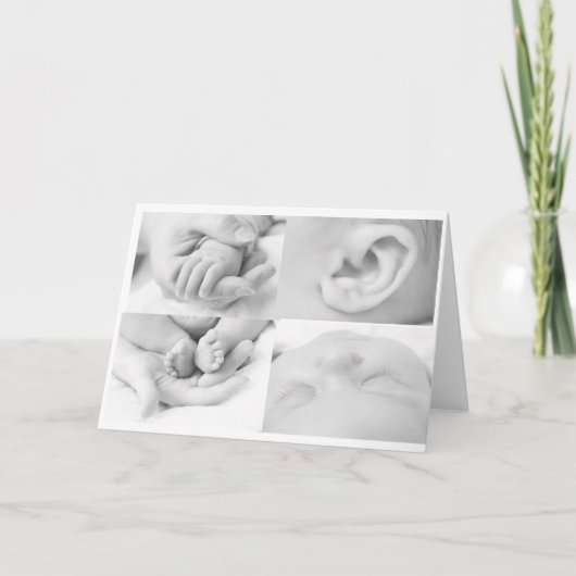 Baby Collage Grußkarte Karte (Vorderseite)