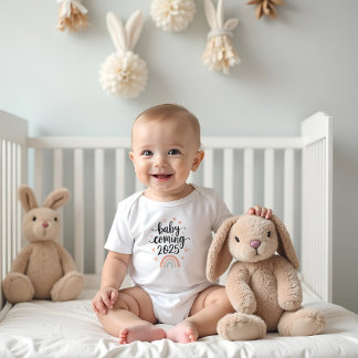 Baby Coming 2025 Rainbow Baby Baby Strampler