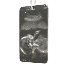 Baby Coming Bald Ultrasound Gold Herz Autolufterfrischer