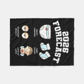 Baby Coming Soon 2026 Forecast Baby Shower Funny N Fleecedecke (Vorderseite (Horizontal))