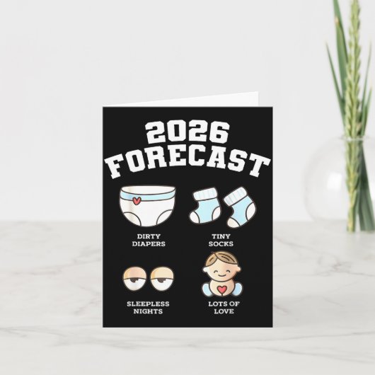 Baby Coming Soon 2026 Forecast Baby Shower Funny N Karte (Vorderseite)