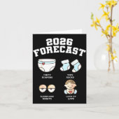 Baby Coming Soon 2026 Forecast Baby Shower Funny N Karte (Gelbe Blume)