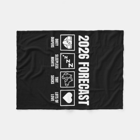 Baby Coming Soon 2026 Pregnancy Announcement Forec Fleecedecke (Vorderseite (Horizontal))