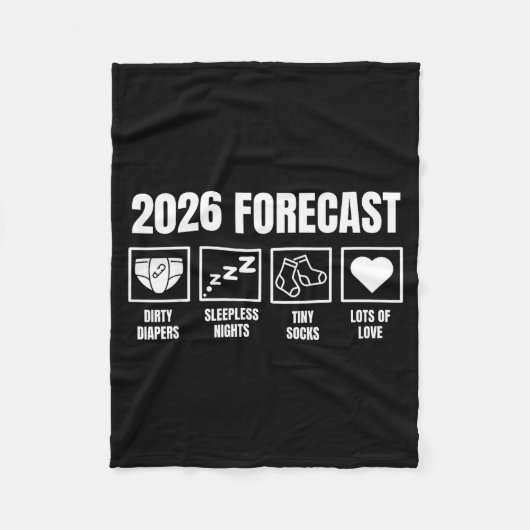Baby Coming Soon 2026 Pregnancy Announcement Forec Fleecedecke (Vorderseite)