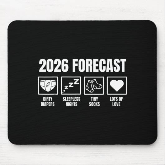 Baby Coming Soon 2026 Pregnancy Announcement Forec Mousepad (Vorne)