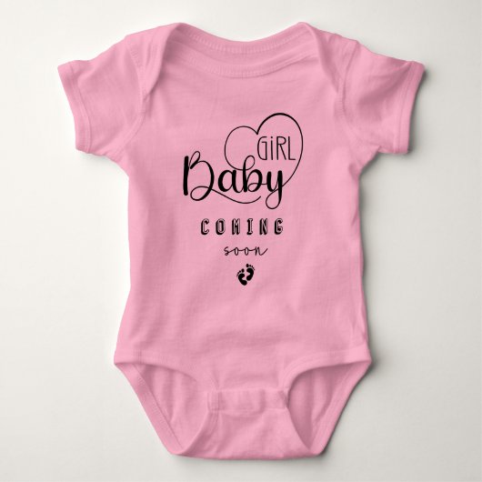 Baby Comon bald Girl Pink Baby Bodysuit Baby Strampler (Vorderseite)