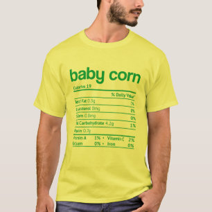 Baby Corn Nutrition Facts Funny Erntedank Chris T-Shirt