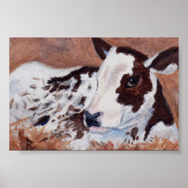 Baby Cow aceo Poster