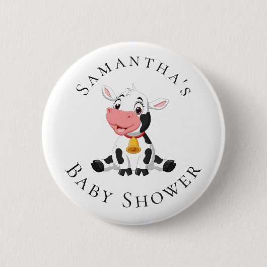Baby Cow Baby Showknopf Button (Vorderseite)