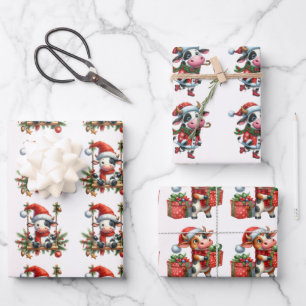 Baby Cow (Calf) Weihnachtskids Geschenkpapier Set