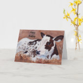 Baby Cow Geburtstagskarte Karte (Gelbe Blume)