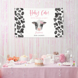Baby Cow Girl Baby Showbanner Banner