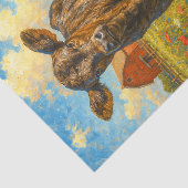 Baby Cow in Pasture Farmhouse Decoupage Paper Seidenpapier (Ausschnitt)