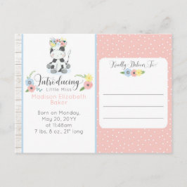 Baby Cow Rustic Floral Baby Ankündigung