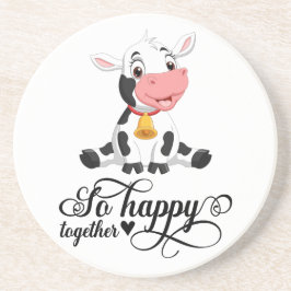 Baby Cow so glücklich zusammen Getränkeuntersetzer