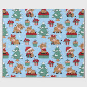 Baby Cow Weihnachtsmuster Geschenkpapier (Flach)