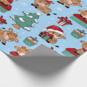 Baby Cow Weihnachtsmuster Geschenkpapier (Ecke)
