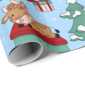 Baby Cow Weihnachtsmuster Geschenkpapier (Rolleneckpunkt)