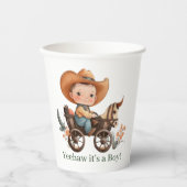 Baby Cowboy Baby Dusche Pappbecher (Vorderseite)