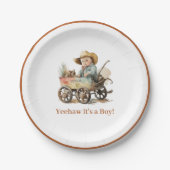 Baby Cowboy Baby Dusche Pappteller (Vorderseite)