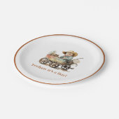 Baby Cowboy Baby Dusche Pappteller (Schrägansicht)