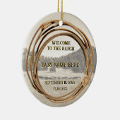 Baby Cowboy oder Cowgirl-Ankündigung Keramik Ornament (Rechts)