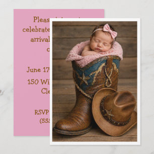 Baby-Cowgirl-Digital-Download-Einladung zum Babysh Einladung
