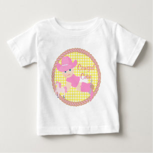Baby Cowgirl Pink Hat Stiefel und Pferd T-shirt