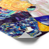 Baby Cradle Malerei von Gustav Klimt Poster (Ecke)