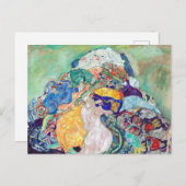Baby Cradle Malerei von Gustav Klimt Postkarte (Vorne/Hinten)