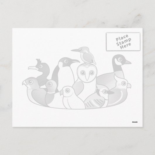 Baby Crane Santa Feiertagspostkarte (Rückseite)