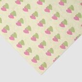 Baby cremefarbene grüne Herzen Seidenpapier (Ausschnitt)